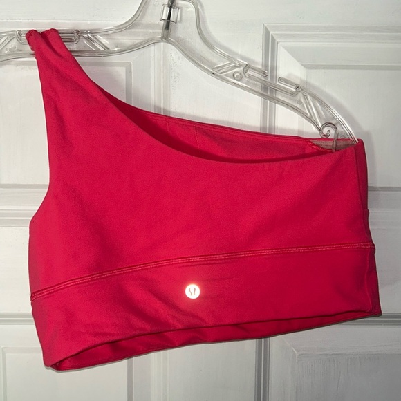 lululemon asymmetrical bra in lip gloss size 10 $35. - Picture 5 of 5